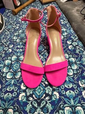 Strappy Ankle Strap Sandals - Hot Pink